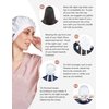 LILYSILK 100% Mulberry Silk Bonnet, 19 Momme Silk Night Sleep Cap Adjustable Hair Wrap for Sleeping, Black