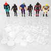 DisplayMore 50 Pieces Round Clear Action Figure Display Stands Compatible with 3.75 inch Vintage Star Wars / Gi Joe Figure toy (Fit For 3.75 inch Vintage SW/Gi joe(37.5MM))