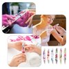 JIALWSJWAN 6 Pack Nail Files Washable Nail File Set 80/100/150/180/240/320 Grit Emery Boards for Nail Trimming Grinding