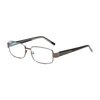 Foster Grant Men's Wes Multifocus Rectangular Reading Glasses, Gunmetal/Transparent, 54 mm + 1.75