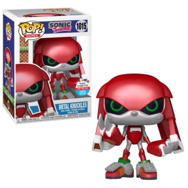 Funko Pop! Games: Sonic The Hedgehog - Metal Knuckles Vinyl Figure, NYCC 2024 Shared Exclusive, 4.25 in