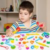 Play Dough Tools for Kids,35 Pieces Playdough Tools Set with Various Plastic Molds,Playdough Cutters,Rollers,Scissors,Dough Extruder