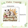 Opossum Party Decorations Opossum Birthday Decorations Set, Opossum Party Supplies Includes Birthday Banner, Cake Topper, Cupcake Toppers, Latex Balloons