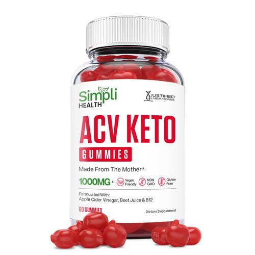 Justified Laboratories Simpli Health ACV Keto Gummies 1000MG with Pomegranate Juice Beet Root B12 60 Gummys