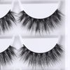 3D False Eyelashes, 3D Faux Mink Fake Eyelashes Handmade Dramatic Thick Crossed Cluster False Eyelashes Black Nature Fluffy Long Soft Reusable,Style 1 (5 Pairs)