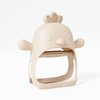 Beige Pacifier Teether Toy Never Drop Baby Teether Wrist Wearable Baby Teether Beige Baby Toys - Little Chick Newborn Toys by Muqee Peeko in Baby Safe Silicone Baby teether