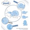 DolliBu Blue Whale Super Soft Stuffed Animal, Cute Realistic Stuffed Animals for Girls. Boys and Adults Animal Gifts, Kids Ocean Life Nursery Décor for Newborn - 7 inches