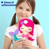 KRAFUN Mermaid Sea Animals Beginner Sewing Kit for Kids Art & Craft kit, Includes 5 Soft Plush Dolls, Instructions & Felt Materials for Learn to Sew, Embroidery Skills, Gift for Girls Educational