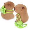 Achwishap Capybara Plush,Cute Plushies Capybara Stuffed Animal,Soft Capybara Plush Toys,Kawaii Plush Stuffed Toys with Turtle Backpack Plushies Gifts for Kids Adults Birthday(Capybara Turtle,14”)