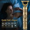 PXLISIE Hair Clippers for Men, Professional Hair Trimmer T Blade Trimmer Zero Gapped Trimmer, Cordless Rechargeable Beard Trimmer Shaver Hair Cutting Kit with Guide Combs (Gold)