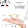 Camila Paris CP2337 French Hair Barrette Clip for Girls Handmade Cream Pearl, Metal Automatic Clasp Strong Hold Grip Hair Clips for Women, No Slip Durable Styling Girls Hair Accessories Made in France