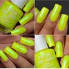 Glowing Wild - Neon Yellow Blue Green "NEON Glow Pop Collection" Multi-Color Shifting: Mylar Oil Slick/Polish Me Silly Nail Polish