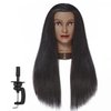 Headwinn Mannequin Head with Hair 26"-28" Synthetic Fiber Hair Styling Training Head Manikin Cosmetology Doll Head for Wigs Free Clamp Stand (Yaki Black)