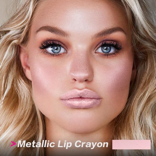 FOCALLURE Ultra Chic Metallic Lipstick,Rich Vitamin E Lip Crayon,Lightweight Shinning Color without Drying or Fading,Long Lasting Lips Makeup,#26 Salt Lake
