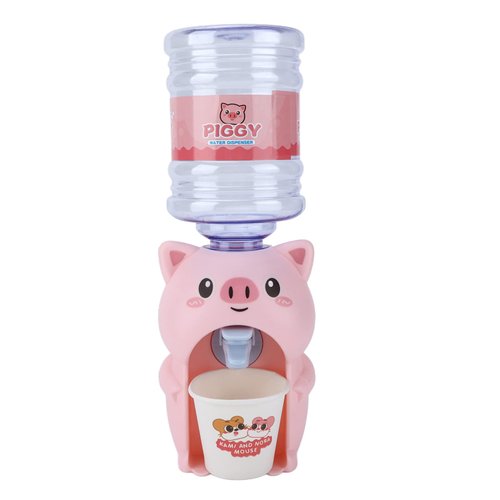 VGEBY Children Water Dispenser Toys, Mini Fun Water Dispenser Cute Shape Easy Use Children's Mini Water Dispenser Suitable for Children's Birthday Toys (Window Box/Guckling Pig) Mini Water Dispenser