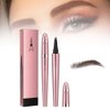 Magic Eyebrow Pencil, 4 Tip Microblading Eyebrow Pen, 2024 New Eyebrow Tattoo Pencil 3D Eyebrow Pencil, Waterproof Natural Fine Stroke Magic Eyebrow Pencil for Women and Girl (Light Brown)