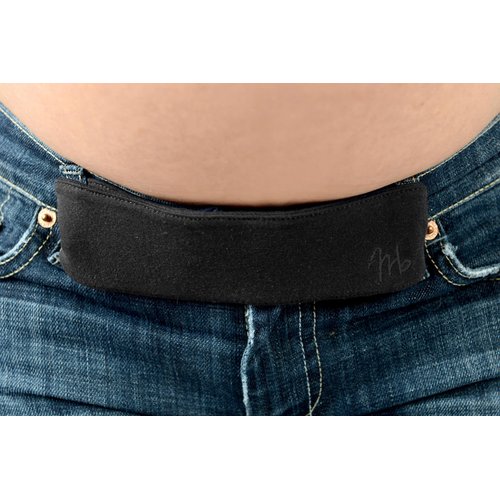 Maeband Maternity Belly Band | Pregnancy Belt, Waistband Extender, Pregnancy Clothes, Maternity Jeans (Medium, Midnight Black)