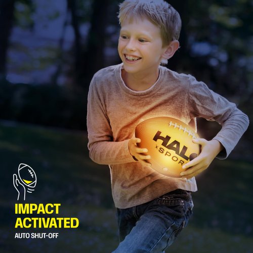 Rechargeable Light Up Football - Glow in The Dark Ball - NO 6 - Outdoor Sports Birthday Gifts for Boys 8-15+ Year Old - Kids Teenage Youth Gift Ideas - Boy Toys Stuff Ages 8 9 10 11 12 13 14 15