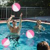 AMOR PRESENT 12PCS Beach Balls Bulk, Pink and White Inflatable Balls Blow up Pool Balls PVC 9" Beach Balls for Kids Swimming Pool Beach Party