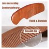 Hair Comb, 5" Handmade 100% Natural Peach Wooden Comb with Handgrip, Premium Fine Tooth Anti Static Pocket Sandalwood Scent Detangler Comb.