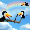 okegztoa Puppet Toucan Hand Puppet,13.8" Animal Puppet Toucan Puppets Stuffed Animal Hand Puppets for Kids with Movable Mouth,Puppet Plush Multi-Color Toys Bird Puppet Role Play Teaching(Big Black)