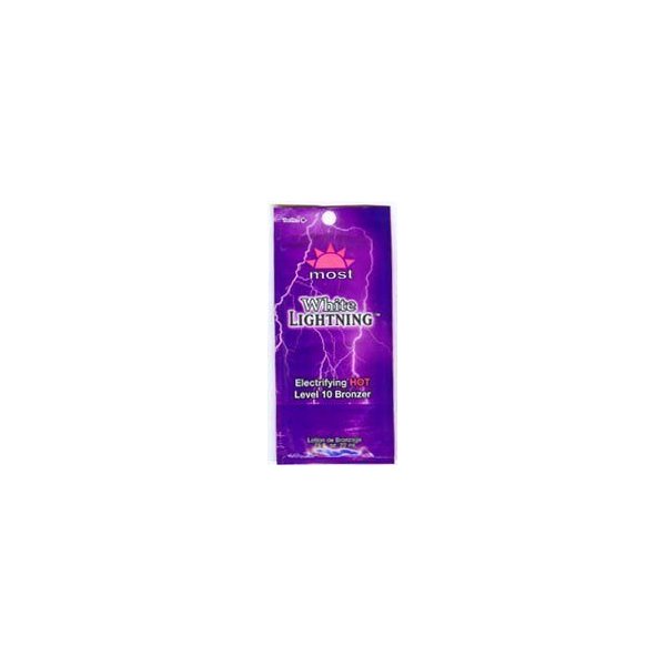 5 White Lightning Hot Tingle Tanning Lotion Packets by Most
