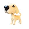 Pwenjofy Resin Bobbing Head Dog Figurine Car Dashboard Decor Bobblehead Puppy Play Figurines for Home Office Desk Decoration Ornaments (Labrador-Yellow)