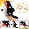 Cuteoy Plush Whale Hand Puppet Stuffed Animal Toy Open Movable Mouth Creative Role Play Storytelling Plushies Gifts for Kids Toddlers Birthday Christmas