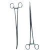 SURGICAL ONLINE Set of 2 Premium Quality 10" Rochester Pean Hemostat Forceps Straight & Curved Clamps Three Locking Positions - SurgicalOnline
