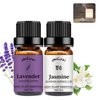yethious Jasmine Lavender Essential Oil Set Organic Pure for Jasmine Essential Oil for Diffuser & Aromatherapy Lavender Oil Set