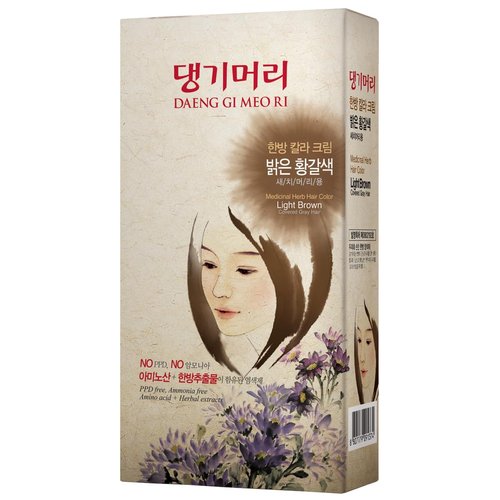 Daeng Gi Meo Ri – Korean Herbal Hair Dye Color Cream [Light Brown] - PPD-Free Gray Coverage, Hair Protection, High-Keratin Formula, 5 Oz