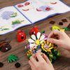 KAZI Bugs Building Set,Ladybug Combine with Flowers Display Models,Insect Collection Building Blocks for Kids Ages 8+, Home Decor for Girls