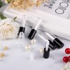 XINGZI 12Pcs 1.2ML Black Lid Mini Clear Empty Refillable Lip Gloss Tubes with Internal Lip Brush Lip Balm Oil Containers Lipstick Sample Bottles Vials Dispensers for DIY Makeup