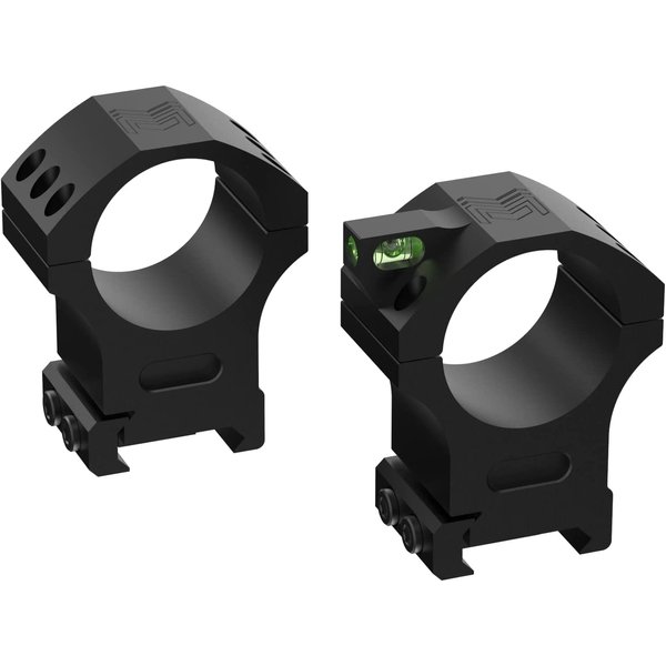 Monstrum Precision Scope Rings with Integrated Level Bubble | 34 mm Diameter | Picatinny/Weaver | Extra High Profile