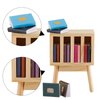 13 Pieces 1:12 Scale Miniatures Dollhouse Books with Mini Dollhouse Miniature Dollhouse Accessories Wooden Rack Bookshelf Mini Books Miniatures Furniture Decoration for Dollhouse Pretend Play Gift