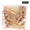 200 Pcs Bamboo Cocktail Picks 4.7 Inch Bear Face Cocktail Sticks Food Picks Decorative Toothpicks for Appetizers, Fruits, Dessert, Baby Shower, Birthday Wedding, Party Supplies(Bear)