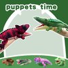 okegztoa Hand Puppet Crocodile Puppet,Puppet with Movable Mouth, Role Play Story Animal Puppets,Soft Stuffed Crocodile Hand Puppets for Kids