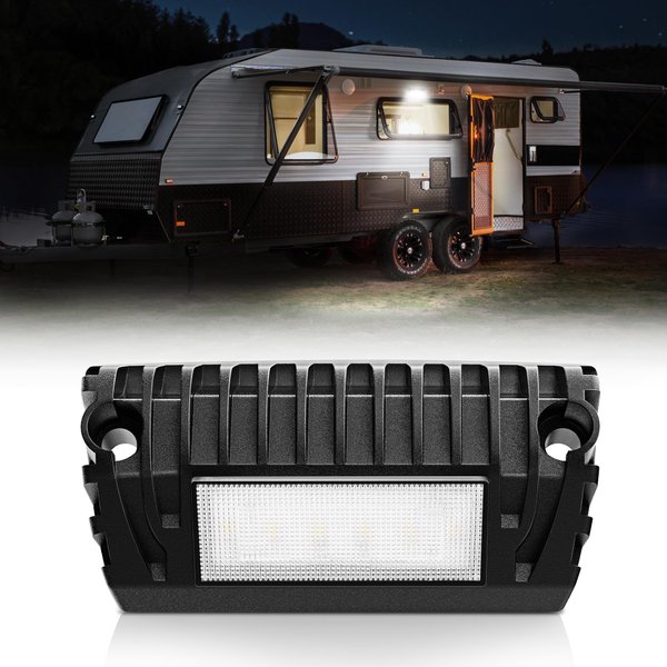 MICTUNING RV Exterior LED Porch Utility Light - 12V 750 Lumen Awning Lights | Replacement Lighting for RVs Trailers Campers