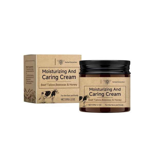Beef Tallow and Honey Balm for Skin : Grass Fed Whipped Beef Tallow With Honey Face Body Beef Tallow Moisturizer 2.08 oz - Body Lotion, Skin Care Organic Unscented Fast Absorption Tallow Cream