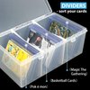 Vowcarol Plastic Top loader Storage Box with Dividers, Trading Card Storage Box, Sports Cards Storage Box, Top loader Case for baseball cards storage- 1 Pack