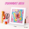 Art Kit for Kids with Frame, 7x7inch,for Diamondart and Crafts for Kids Ages 6-8-12, Easy DIY Gem Art by Number Boys for Birthday Christmas Gifts(Butterfly)