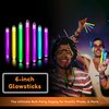 Glow Fever Glow in The Dark Sticks - 50 ct 6" Glow Sticks Bulk Party Pack with End Caps & Lanyards - Glow Party Favors for Concert, Festival, & Wedding Neon Light Sticks by Party Dragon, Multi
