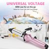 Dan Technology Travel Curling Iron,Dual Voltage Curling Iron,1 inch Curling Iron,60 min Shut Off Hair Curling Irons,Temperature Adjustable Curling Irons for Long/Short Hair…