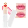 BINGBRUSH Crystal Flower Jelly Color Changing Lipstick,Long Lasting Lip Care Moisturizer Lip Balm Magic Color Change Lip Gloss Lip Tint Stain Matte Makeup Lipstick (03#Red flower)