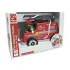 Hape Fire Truck Playset| Wooden Fire Engine Toy with Action Figure & Rescue Dog Multicolor, L: 7.9, W: 4.6, H: 5.9 inch