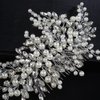 JWICOS Bride Wedding Hair Comb Crystal Hair Pieces Bridal Pearl Side Comb Wedding Hair Accessories for Women and Girls