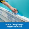 ScotchBlue Pre Plastic Painters Tape, 24 in x 30yd, Tape & Masking Film Combined in One Product, Static Cling to Stay in One Place, No Residue Masking Tape, Film Unfolds to 24" Wide (PT2093EL-24)