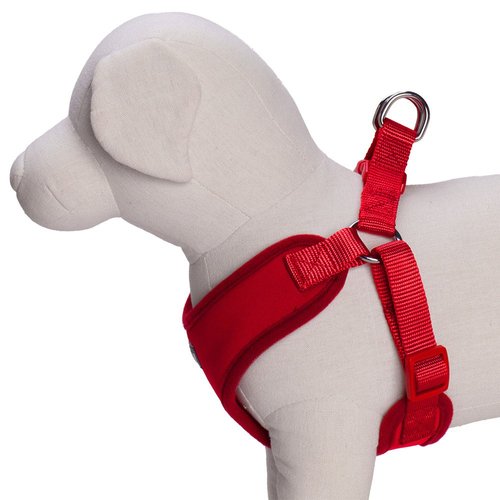 Blueberry Pet 4 Colors Better Basic Dog Harness Vest, Rouge Red, Chest Girth 17" - 21"