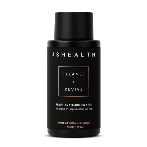 JSHealth Purifying Keratin Shampoo - Cleansing & Reviving Natural Shampoo for Color Treated Hair, Curly Hair & Dry Hair - Vegan, Sulfate & Paraben Free Formula, 350ml