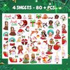 Holiday Temporary Tattoos for Kids Girls Boy Adults, American Holiday Tattoos Stickers, Holiday Party Favors Gifts, Holiday Stocking Stuffers for Kids, Holiday Goodie Bag Stuffers (CHRISTMAS)